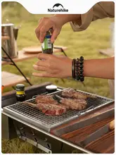 Naturehike IGTテーブル用ステンレス折りたたみバーベキューグリル【屋外・家庭用・小型】