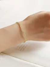 天然ペリドット ブレスレット14k ゴールドフィルド極細 2mm