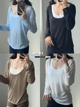 春夏用プロフェッショナルスタイルのヨガウェア【長袖・フィットネス用・女性用】