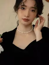 二重重ね付けパールネックレス【高級感・デコルテラインにフィット】