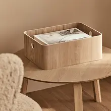 レトロ木製収納ボックス【高級感あるデザイン・デスク用・化粧品整理】