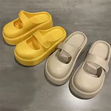 カキ色の包頭スリッパ【女性用・通気性・防滑・極上の柔らかさ】
