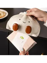 クリームデザインのティッシュボックス【高級感ある陶器製・リビング用・インテリア】