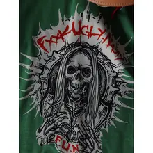 アメリカンバイクスタイル骸骨デザインTシャツ【ボディフィット・半袖】