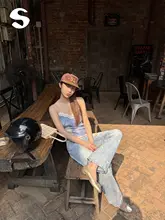 レースとサテンのコンビネーションノースリーブトップス【春夏用・体型カバー・ヴィンテージスタイル】