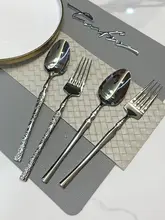 304ステンレス スプーン フォーク 家庭用 ロングハンドル レストラン メインディッシュ