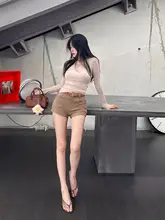 ヒップハUGスリムテーパードスラックス 女性 秋季 高級感 スリム シンプル Aライン ホットパンツ