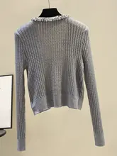 ビーズとリボンデザインの毛ニットカーディガン＆キャミソール【秋冬用・短丈】（セットアップ対応）