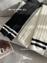 白色コットン薄手ニーハイソックス【女子用・春秋対応・JKスタイル・学院風】