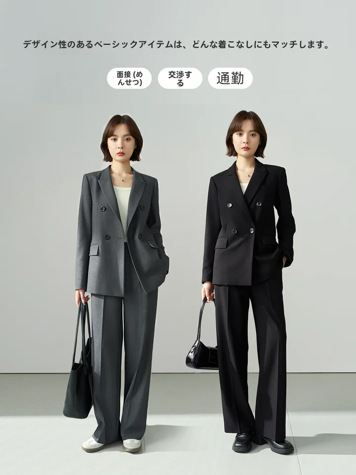 女性用ジャケット【秋用・小柄向け・カジュアル＆フォーマル】（セットアップ対応）