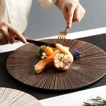 高級感のあるプレート【家庭用・創意デザイン・和風ステーキ用・レストラン用】