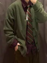 レトロコーヒーストライプのカラーリングネクタイ【手作り・ヴィンテージスタイル・学院風】
