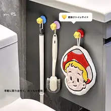 吸盤式 キャビネットドアハンドルフック【穴あけ不要・かわいいデザイン】