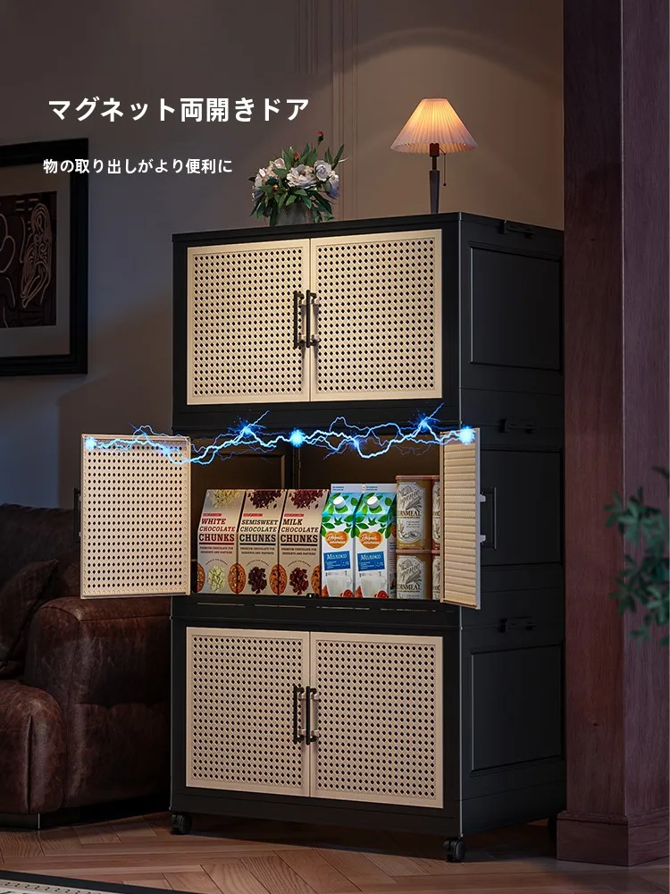 中古風収納キャビネットKM-鞋柜219：折りたたみ式で省スペースな衣類収納の実用性を検証