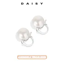 999純銀製 大きな真珠のイヤリング【気品漂うデザイン・イヤスタッド・軽やかな印象】