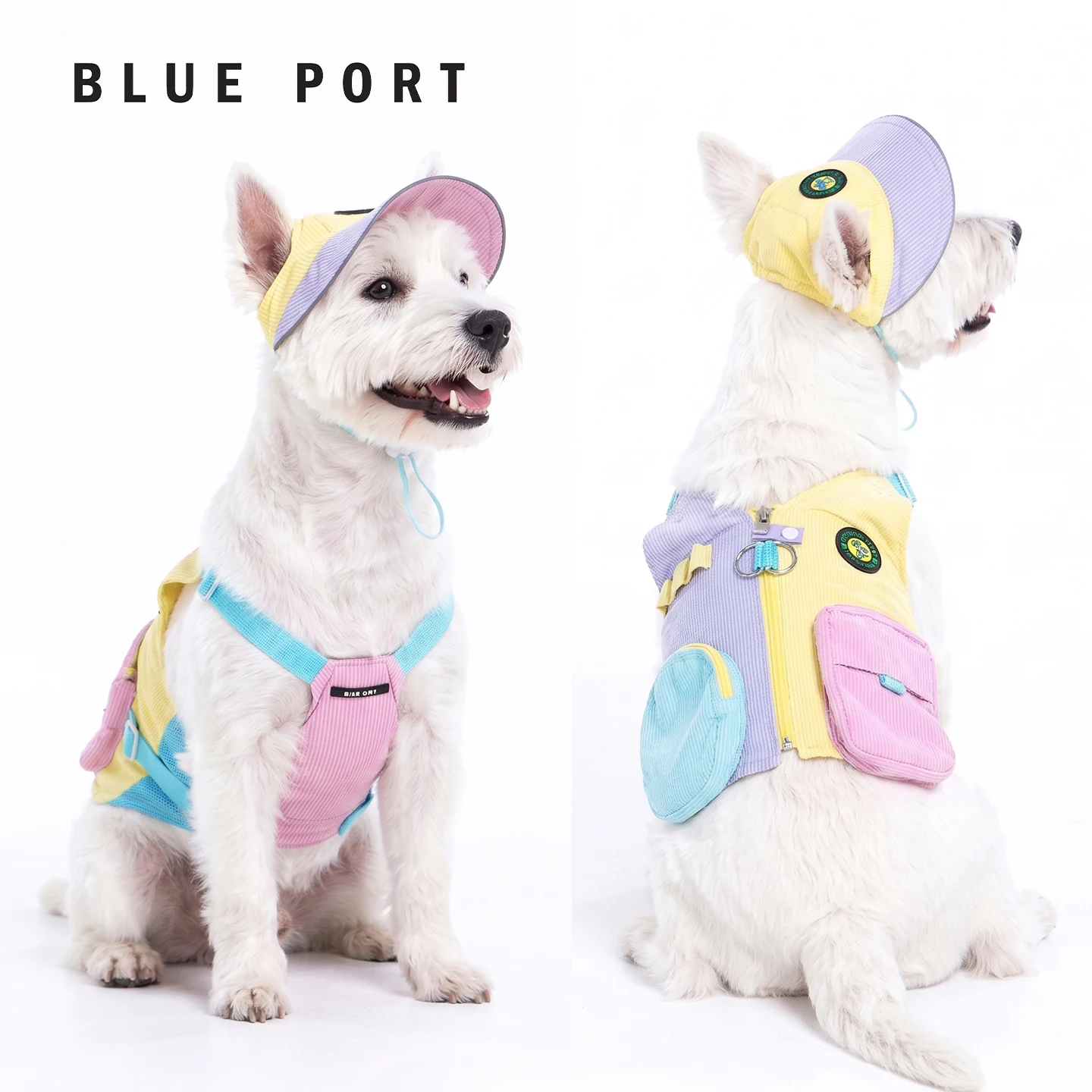 軽量防晒の犬用工装ベスト：春夏向け小中型犬のアウトドアファッションガイド