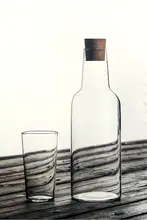 大容量ガラス製冷水ポット＆グラスセット【耐熱・家庭用・レモン水・ビール・ジュース用】