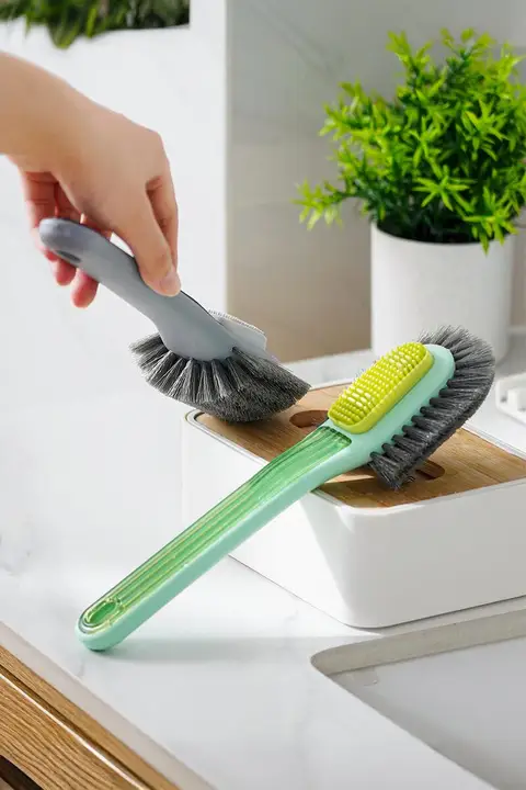 便利な立体ソフト毛シリコン靴ブラシ【両面使用・傷をつけず洗浄】