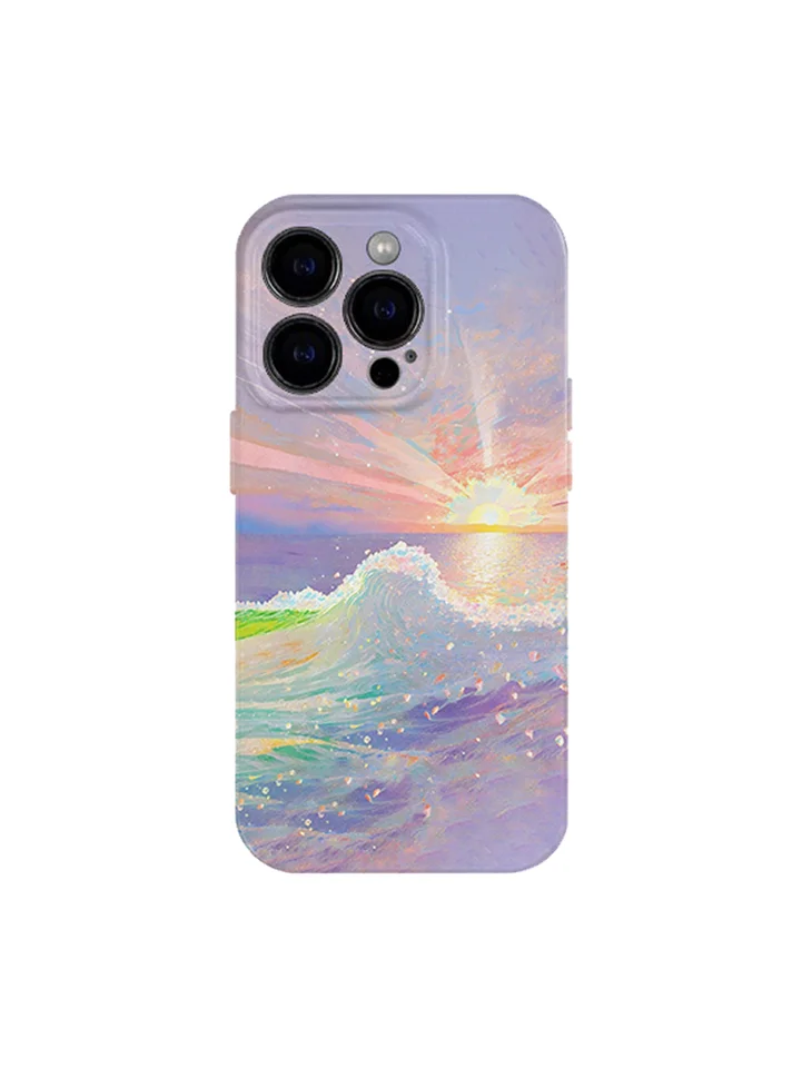 スマホケース サンライズ アート ポップカラー iPhone Android 多機種対応