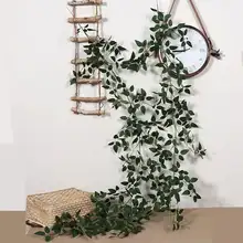 フェイクグリーン 蔦 バラの葉 リーフ 緑 庭 ベランダ ガーデニング インテリア 造花