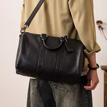 本革製 メンズ ショルダーバッグ【カ ジュアル・通勤向け・多用途・牛皮】
