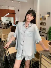 柔らかなライセリルの短袖シャツとショートパンツ【夏用・カジュアル・フィット】（セットアップ対応）