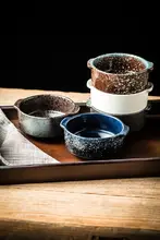 創意デザインの両耳付き小鉢【蒸し卵・デザート・粥・朝食用・ホテル食器】