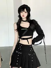 K-POP風 ダンスパフォーマンストップス【ジャズ・Y2Kスタイル・女性用】（セットアップ対応）