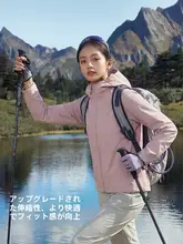 HUMTTO 春夏用 レディース アウトドアソフトシェルジャケット【防風・撥水・通気性・カジュアル・登山用】
