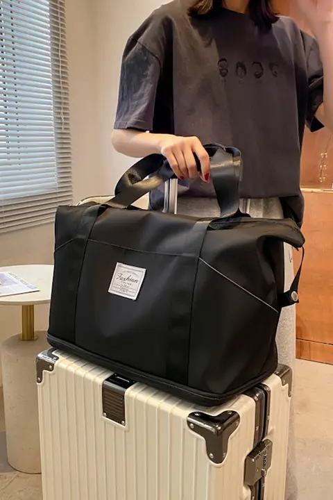 軽量大容量トラベルバッグ【キャリーバッグに取り付け可能・ハンドバッグ】