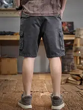 アメリカンスタイルの重厚感あるヴィンテージ工装ショートパンツ【純棉・フィット・カジュアル】