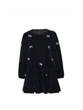 ドナ レディース フォーマルリボンデザインワンピース【春用・スウィートスタイル・ショートスカート】