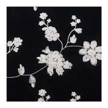 日本製立体刺繍綿クレープ生地