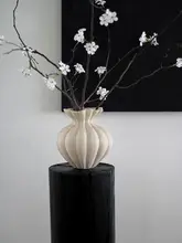 Cindy 高温素焼き粗陶花弁花器【アートインテリア・高級感】