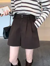 夏用ツイード風ワイドレッグショートパンツ【ハイウエスト・フィット・カジュアル】