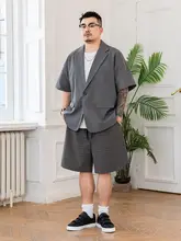 ビジネス用 メンズ 大きいサイズ 短袖ジャケット【軽やかなパフ素材】