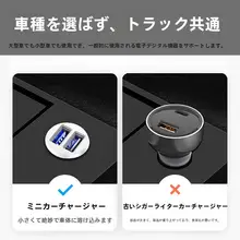 車載用ミニUSB充電器【QC3.0急速充電・超小型・デュアルポート・多機能】