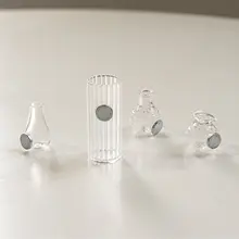 ミニ花瓶【透明ガラス・水栽培・冷蔵庫用マグネット・インテリア装飾】（セットアップ対応）