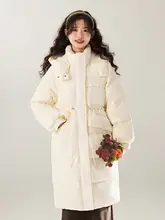 膝下までのミドル丈ダウンコート【女性用・極上の柔らかさ・厚手】