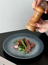 高級感あふれる和風 牛排皿【セラミック製・創造的デザイン・パスタやデザートにも最適】