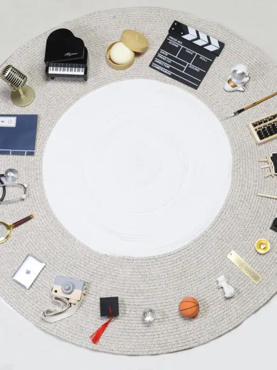 赤ちゃんの一歳誕生日祝い用 抓周道具セット【カーペット付き・男女兼用・誕生日デコレーション】