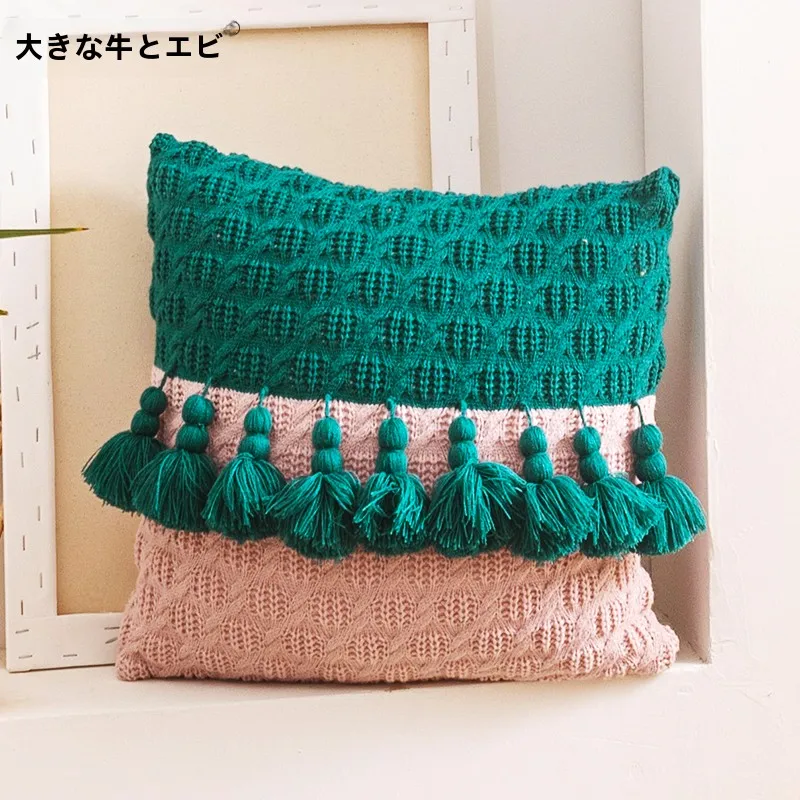 可愛いインスタ風レトロニットクッションカバー：リビングやソファに飾るおすすめアイテム