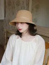 軽量折りたたみ式日除け女子用フィッシャーハット【透湿・リボン付き・アウトドア用・夏用】