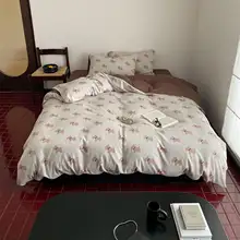 かわいい小犬デザインの全棉4点セット【赤ちゃん用・刺繍・ベッドカバー】