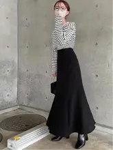 高ウエストのシンプルで洗練されたカラースカート【極上の柔らかさ・フリーサイズ・スリムフィット】（セットアップ対応）