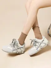 レトロデザイン 厚底スニーカー【カジュアル・女性用・クッション性・高身長効果】