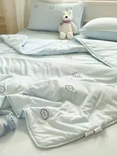 夏用涼感ベッドカバー【薄手・洗える・子供用・シングルサイズ】（セットアップ対応）