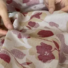 ロマンティックなヴィンテージ花柄コットン編み込み布団カバー【高級 感ある肌触り・四季用】（セットアップ対応）