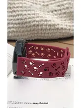 交換ベルト シリコン 可愛い 犬の肉球モチーフ 穴あき 通気性 Huawei Watch GT5 GT3 Watch4 Pro Apple Watch Series 11 対応