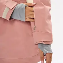 防水・冬用スノージャケット【中長丈・レディース・フード付き・寒冷地用】（セットアップ対応）